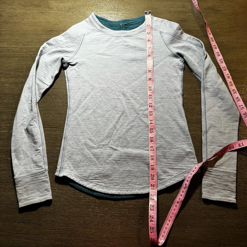 Lululemon Ivivva Shirt Long Sleeve Ice Blue 10